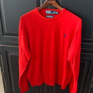 Polo Ralph Lauren Men's Red Crewneck Sweater
